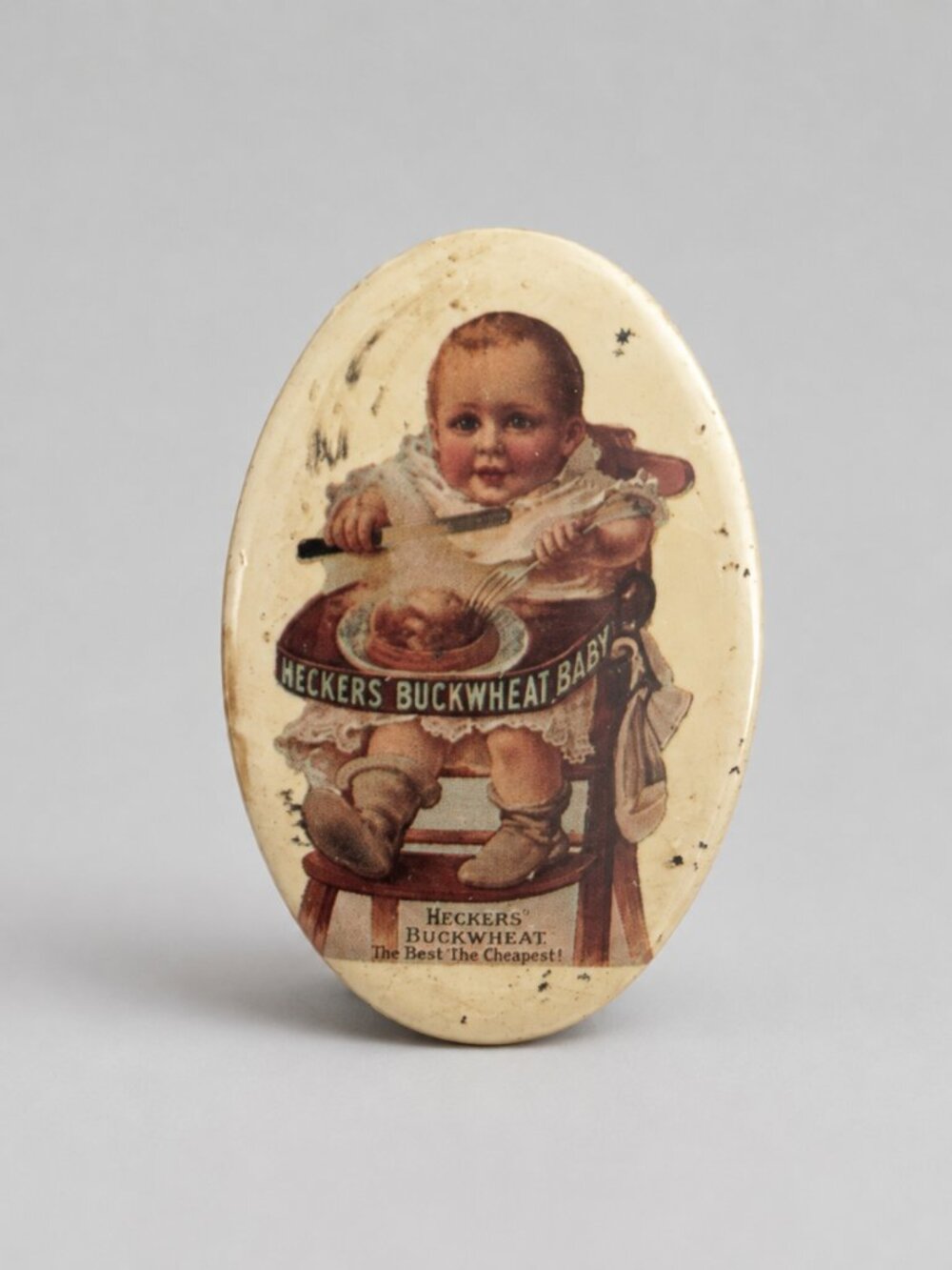 Antique Heckers Buckwheat Baby Celluloid Pocket Mirror